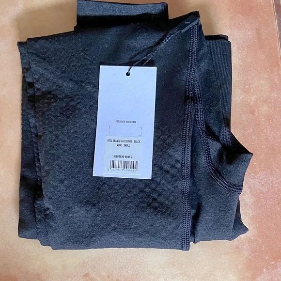 NWT Gymshark Vital Black Marl Seamless Leggings - Picture 3 of 5